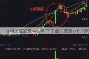 百利保控股盘中异动 下午盘快速跳水6.10%