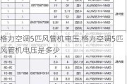 格力空调5匹风管机电压,格力空调5匹风管机电压是多少