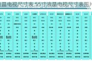 55寸液晶电视尺寸表,55寸液晶电视尺寸表图片