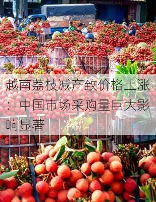 越南荔枝减产致价格上涨：中国市场采购量巨大影响显著