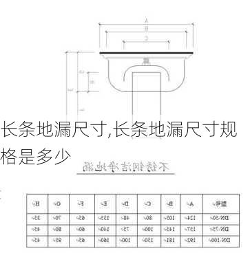 长条地漏尺寸,长条地漏尺寸规格是多少