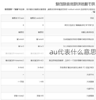 au代表什么意思