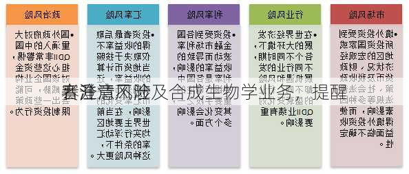 赛升
：澄清不涉及合成生物学业务，提醒
者注意风险