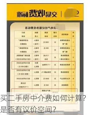 买二手房中介费如何计算？是否有议价空间？