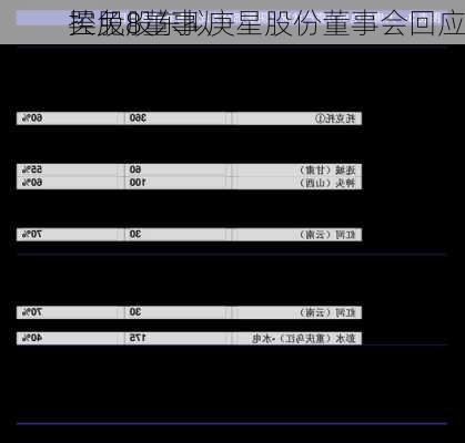 控股股东拟
罢免8董事 庚星股份董事会回应