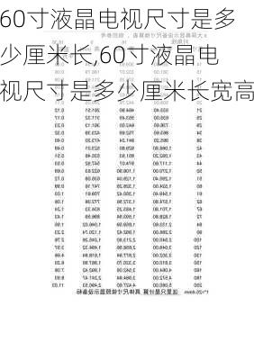 60寸液晶电视尺寸是多少厘米长,60寸液晶电视尺寸是多少厘米长宽高