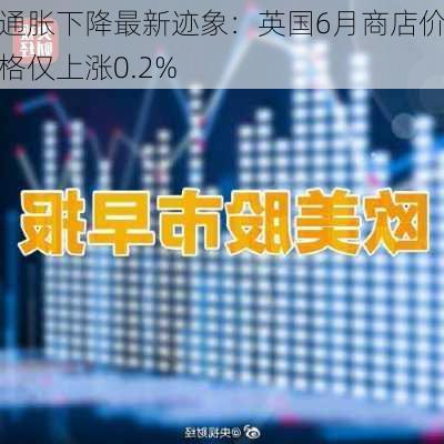 通胀下降最新迹象：英国6月商店价格仅上涨0.2%