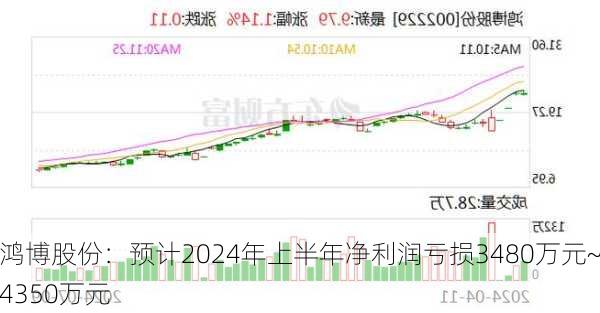 鸿博股份：预计2024年上半年净利润亏损3480万元~4350万元