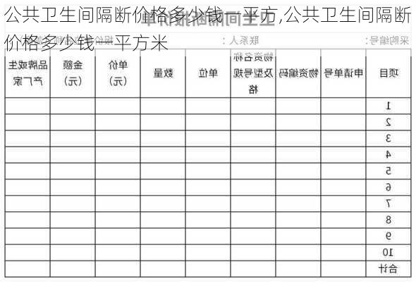 公共卫生间隔断价格多少钱一平方,公共卫生间隔断价格多少钱一平方米