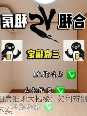 租房细则大揭秘：如何辨别不实
