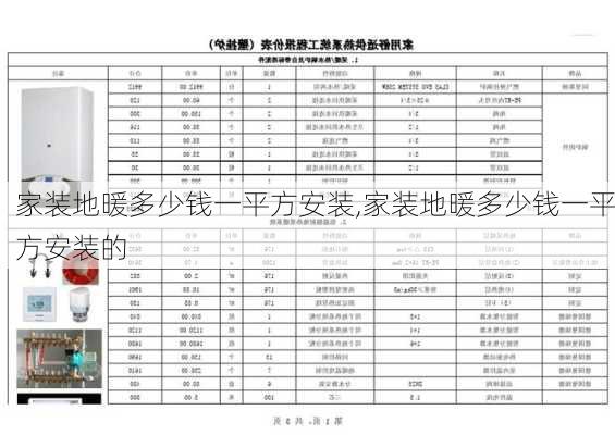 家装地暖多少钱一平方安装,家装地暖多少钱一平方安装的