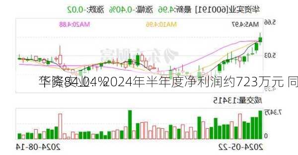 华资实业：2024年半年度净利润约723万元 同
下降84.04%