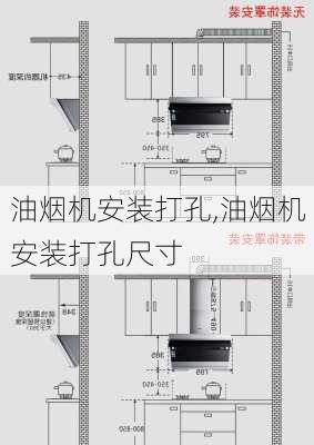 油烟机安装打孔,油烟机安装打孔尺寸