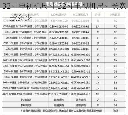 32寸电视机尺寸,32寸电视机尺寸长宽一般多少