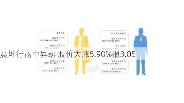 震坤行盘中异动 股价大涨5.90%报3.05
