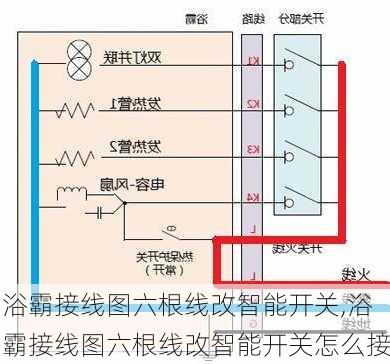 浴霸接线图六根线改智能开关,浴霸接线图六根线改智能开关怎么接