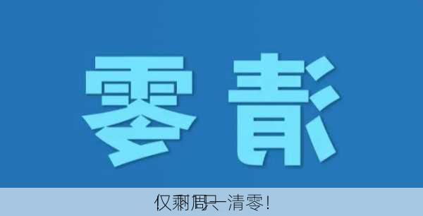 仅剩1只
！下周一清零！