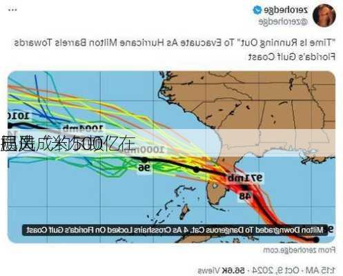 飓风“米尔顿”在
已造成约500亿
损失