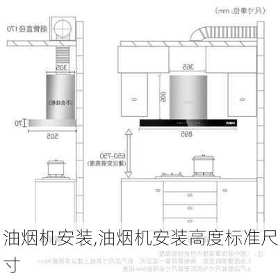 油烟机安装,油烟机安装高度标准尺寸